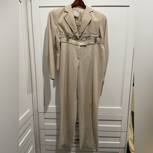 Beige suit. You sill look nice